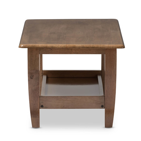 Baxton Studio Pierce Mid-Century Modern Walnut Finished Brown Wood Coffee Table 125-6898